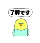 【吹き出し】インコのぴーちゃん（個別スタンプ：7）