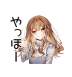 社交疲れ女子のひとり時間♡（個別スタンプ：3）