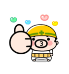 おやじ君の無言スタンプ【飛び出す】（個別スタンプ：1）