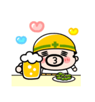 おやじ君の無言スタンプ【飛び出す】（個別スタンプ：3）