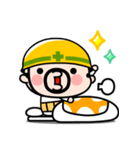 おやじ君の無言スタンプ【飛び出す】（個別スタンプ：9）
