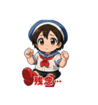 セーラー服アトちゃんスタンプ（個別スタンプ：4）