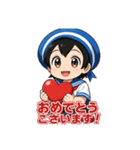 セーラー服アトちゃんスタンプ（個別スタンプ：5）