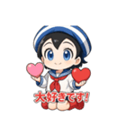 セーラー服アトちゃんスタンプ（個別スタンプ：6）