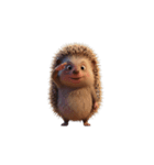 【敬礼ハリネズミ①】（個別スタンプ：3）