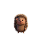 【敬礼ハリネズミ①】（個別スタンプ：4）