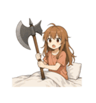 バトルアクス 少女 かわいい ギャグ（個別スタンプ：1）