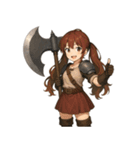 バトルアクス 少女 かわいい ギャグ（個別スタンプ：3）