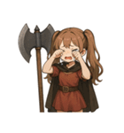 バトルアクス 少女 かわいい ギャグ（個別スタンプ：5）