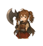 バトルアクス 少女 かわいい ギャグ（個別スタンプ：6）