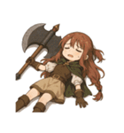 バトルアクス 少女 かわいい ギャグ（個別スタンプ：7）