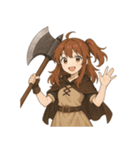 バトルアクス 少女 かわいい ギャグ（個別スタンプ：12）