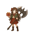 バトルアクス 少女 かわいい ギャグ（個別スタンプ：15）