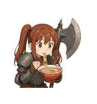 バトルアクス 少女 かわいい ギャグ（個別スタンプ：17）