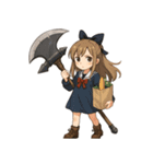 バトルアクス 少女 かわいい ギャグ（個別スタンプ：18）