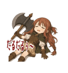 バトルアクス 少女 かわいい ギャグ (小)（個別スタンプ：7）