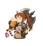 バトルアクス 少女 かわいい ギャグ (小)（個別スタンプ：9）