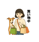 ウィペット＆ハナ（個別スタンプ：11）