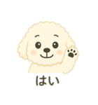 色んな白い可愛い犬日本語（個別スタンプ：10）