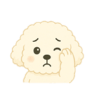 色んな白い可愛い犬日本語（個別スタンプ：14）