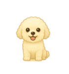色んな白い可愛い犬日本語（個別スタンプ：16）