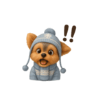 可愛い3Dヨークシャテリア（個別スタンプ：39）