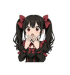 ゴスロリ黒髪ツインテール（個別スタンプ：2）