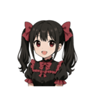 ゴスロリ黒髪ツインテール（個別スタンプ：4）