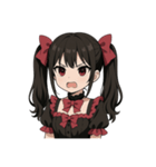 ゴスロリ黒髪ツインテール（個別スタンプ：5）