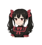 ゴスロリ黒髪ツインテール（個別スタンプ：8）