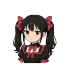ゴスロリ黒髪ツインテール（個別スタンプ：9）