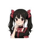 ゴスロリ黒髪ツインテール（個別スタンプ：11）