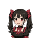 ゴスロリ黒髪ツインテール（個別スタンプ：12）