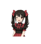 ゴスロリ黒髪ツインテール（個別スタンプ：16）