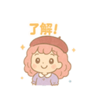 【日常会話】お絵描き少女のスタンプ集（個別スタンプ：8）