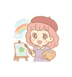【日常会話】お絵描き少女のスタンプ集（個別スタンプ：36）