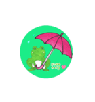 ❤️動く七夕、梅雨☂️❤️カエルスタンプ❤️（個別スタンプ：5）
