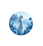 美女と月と薔薇と【Beauty and the Rose】（個別スタンプ：11）