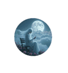 美女と月と薔薇と【Beauty and the Rose】（個別スタンプ：15）