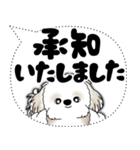 シーズー犬 2025 「大き目文字・吹き出し」（個別スタンプ：4）