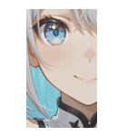 The Girl with Sparkling Eyes0（個別スタンプ：1）