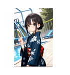 クールな着物女性 - BIGスタンプ（個別スタンプ：2）