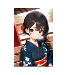 クールな着物女性 - BIGスタンプ（個別スタンプ：4）