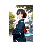 クールな着物女性 - BIGスタンプ（個別スタンプ：5）