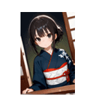 クールな着物女性 - BIGスタンプ（個別スタンプ：6）