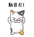 弱音と応援（三毛猫）（個別スタンプ：9）