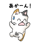 弱音と応援（三毛猫）（個別スタンプ：16）