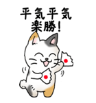 弱音と応援（三毛猫）（個別スタンプ：25）