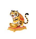 金塊で金運アップ、虎神 - 金運（個別スタンプ：8）