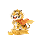 金塊で金運アップ、虎神 - 金運（個別スタンプ：9）